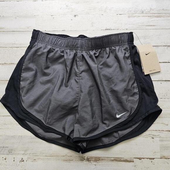 Sz SM Nike Women's Tempo Brief-Lined Running Shorts Black/Wolf Grey CU8890-083 - Picture 1 of 6
